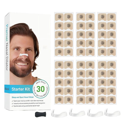 Magnetic nose strip for anti-snoring and better breathing.